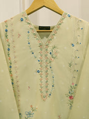 2 Piece - Embroidered Digital Printed Cambric Suit S114814