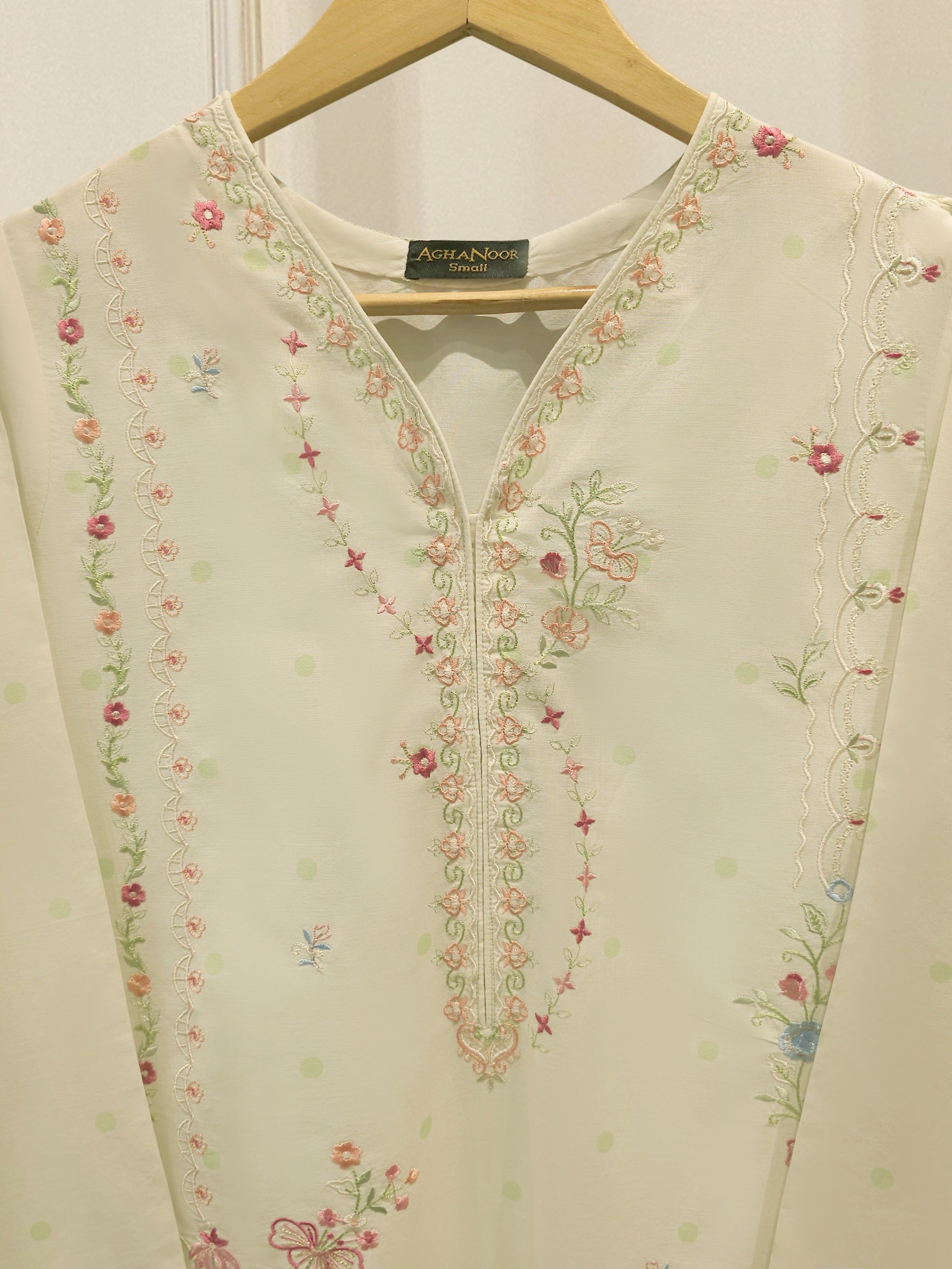 2 Piece - Embroidered Cambric Suit S114824 Secondary image