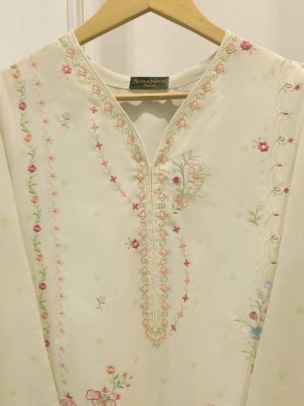 2 Piece - Embroidered Cambric Suit S114824