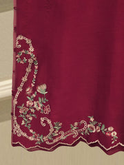 Pure Embroidered Sheesha Silk Shirt S114832