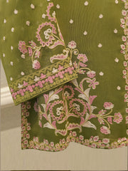 3 Piece - Pure Embroidered Cotton Net Suit S114765