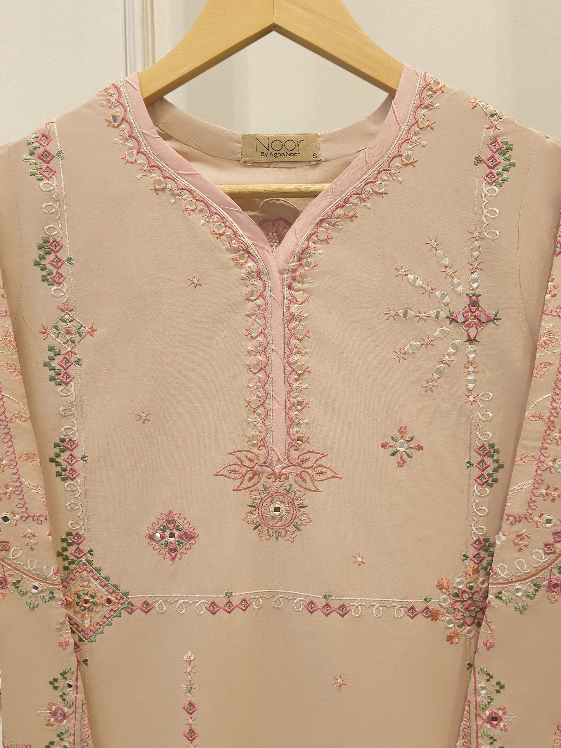 2 Piece - Embroidered Cambric Suit WS00338 Secondary image