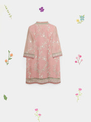 (Kids) 2 Piece -Embroidered  Pure Cotton Net Suit KD-102