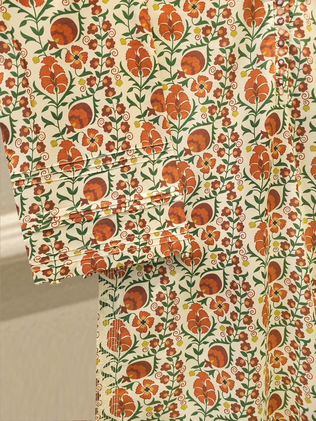 Elegant Digital Printed Cambric Shirt S114242