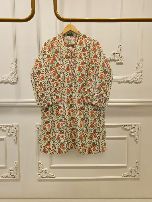 Elegant Digital Printed Cambric Shirt S114242