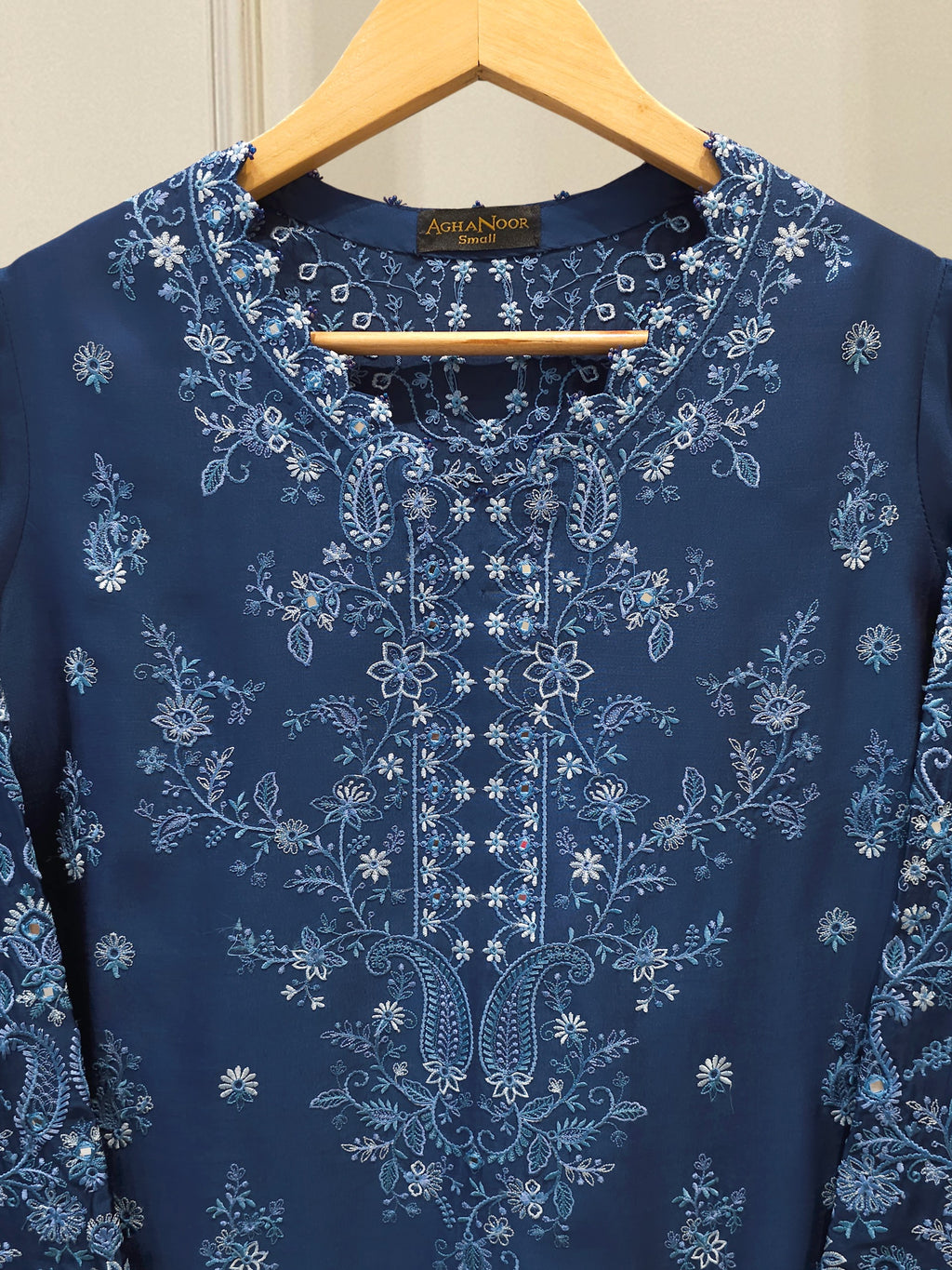 2 Piece- Pure Sheesha Silk Embroidered Suit S114863
