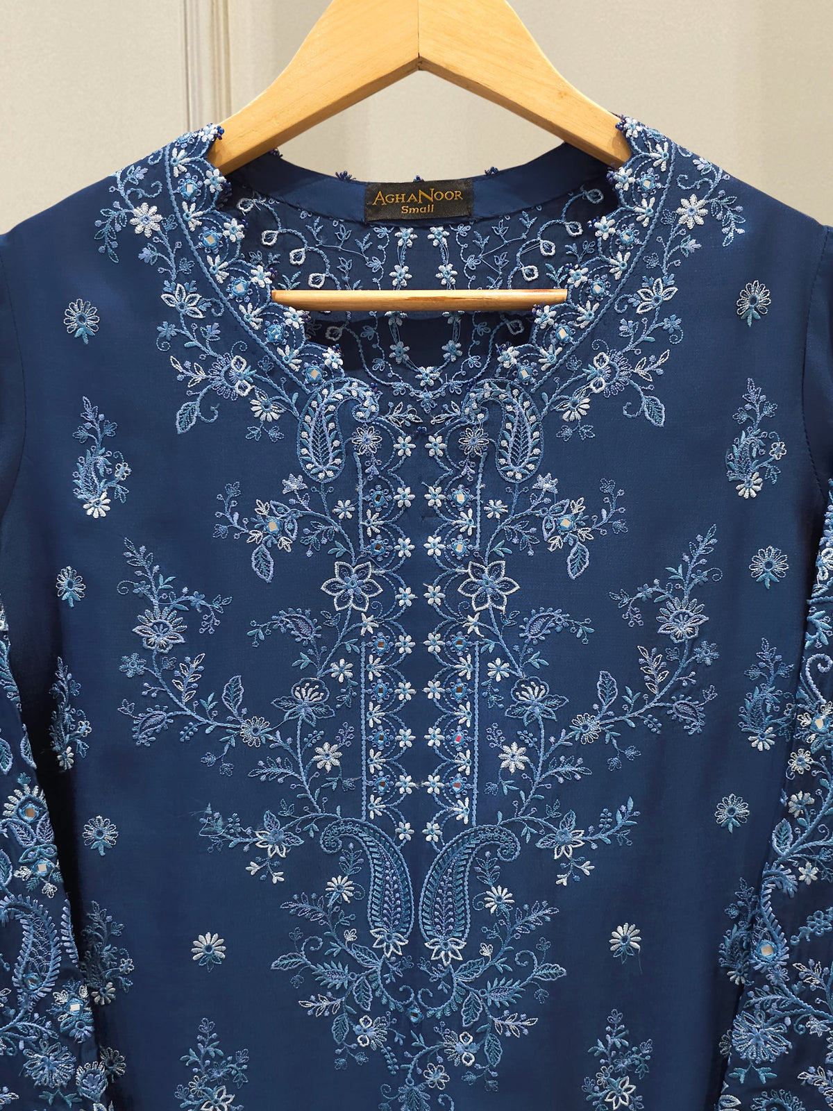 2 Piece- Pure Sheesha Silk Embroidered Suit S114863