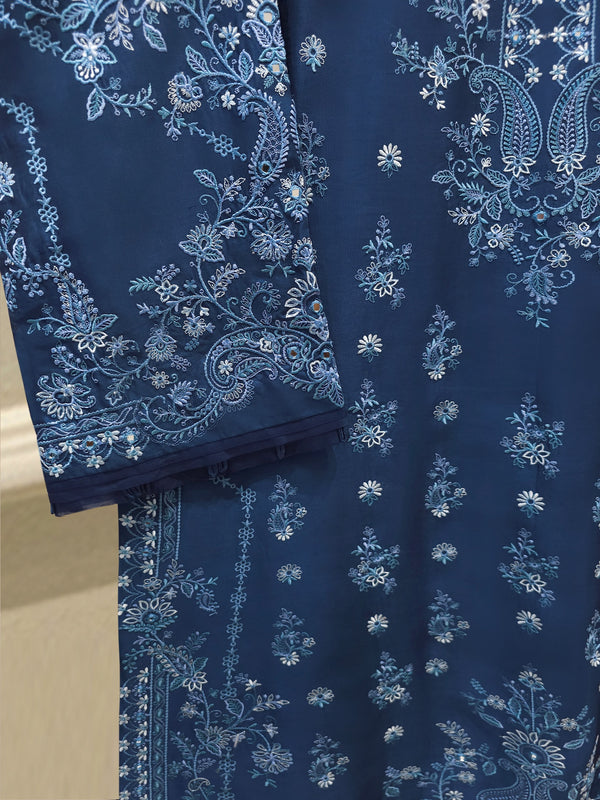 2 Piece- Pure Sheesha Silk Embroidered Suit S114863