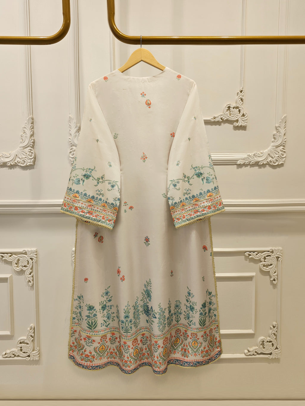 3-Piece Pure Digital Printed Silk Suit – Luxury Elegant Women's Formal Wear S114744