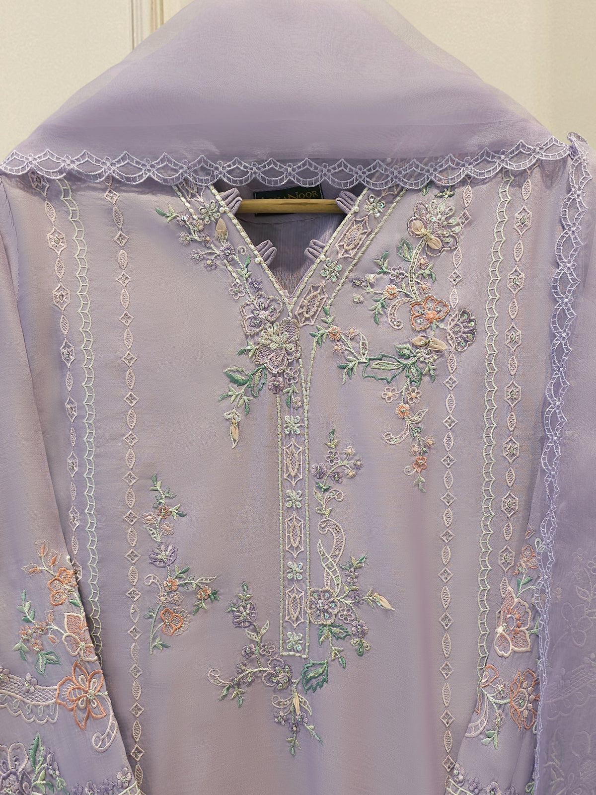3 Piece - Pure Khaddi Silk Embroidered  Suit S114946