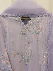 3 Piece - Pure Khaddi Silk Embroidered  Suit S114946