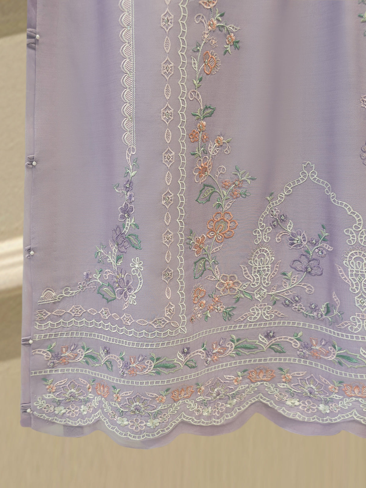 3 Piece - Pure Khaddi Silk Embroidered  Suit S114946