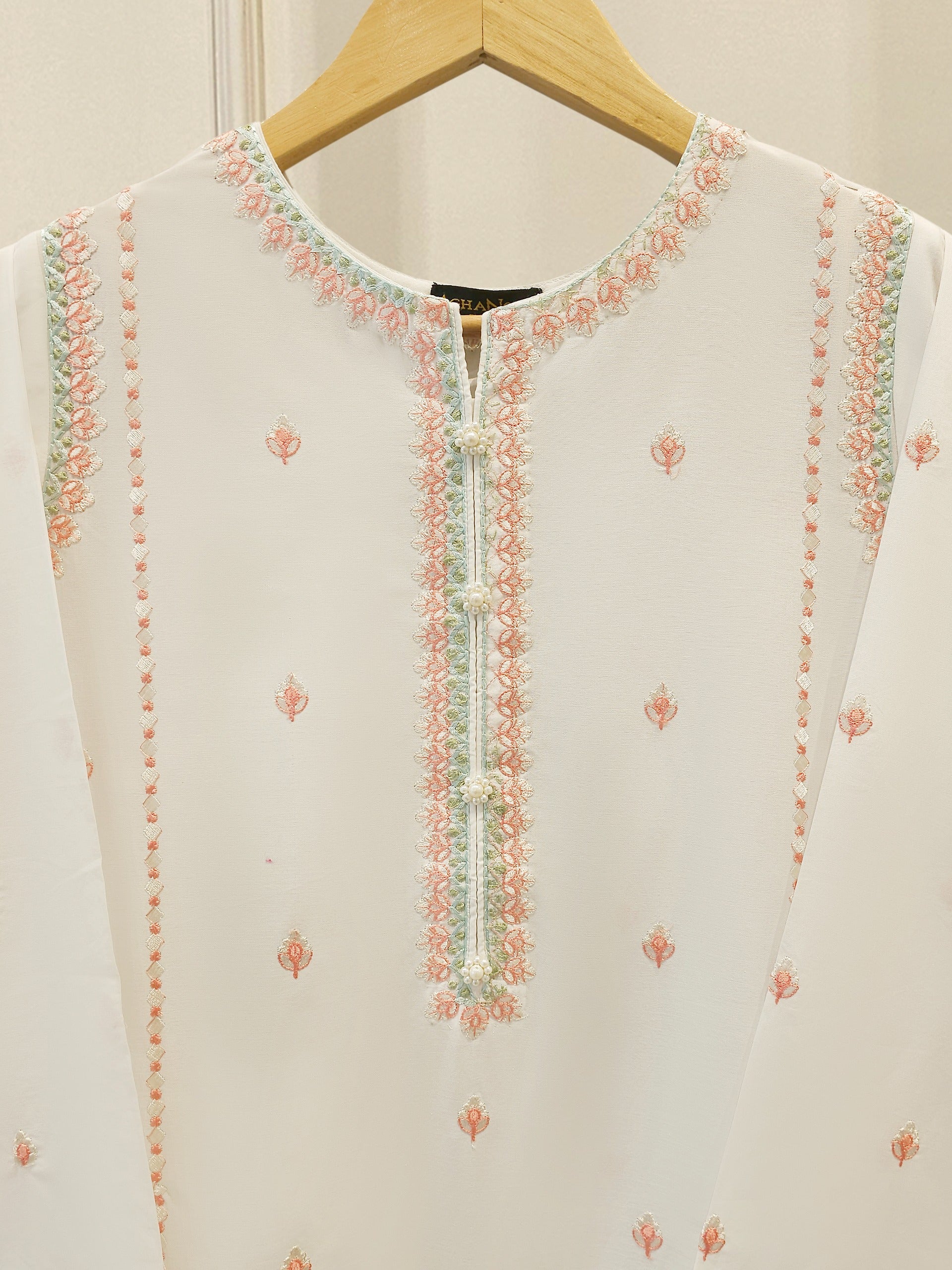 2 Piece - Embroidered Cambric Suit S114944 Secondary image