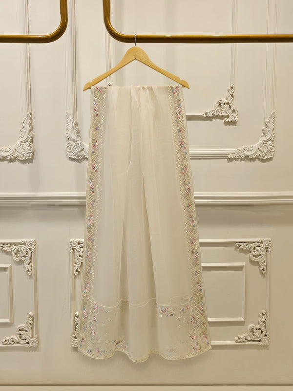 3 Piece- Pure  Sheesha Silk Embroidered Suit S114942