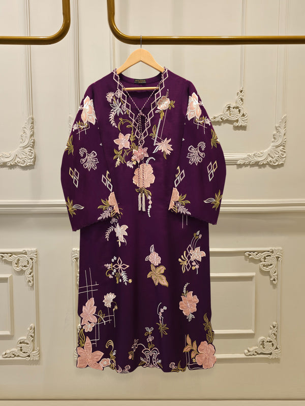 2 Piece - Pure Embroidered Korean Silk Suit S114920