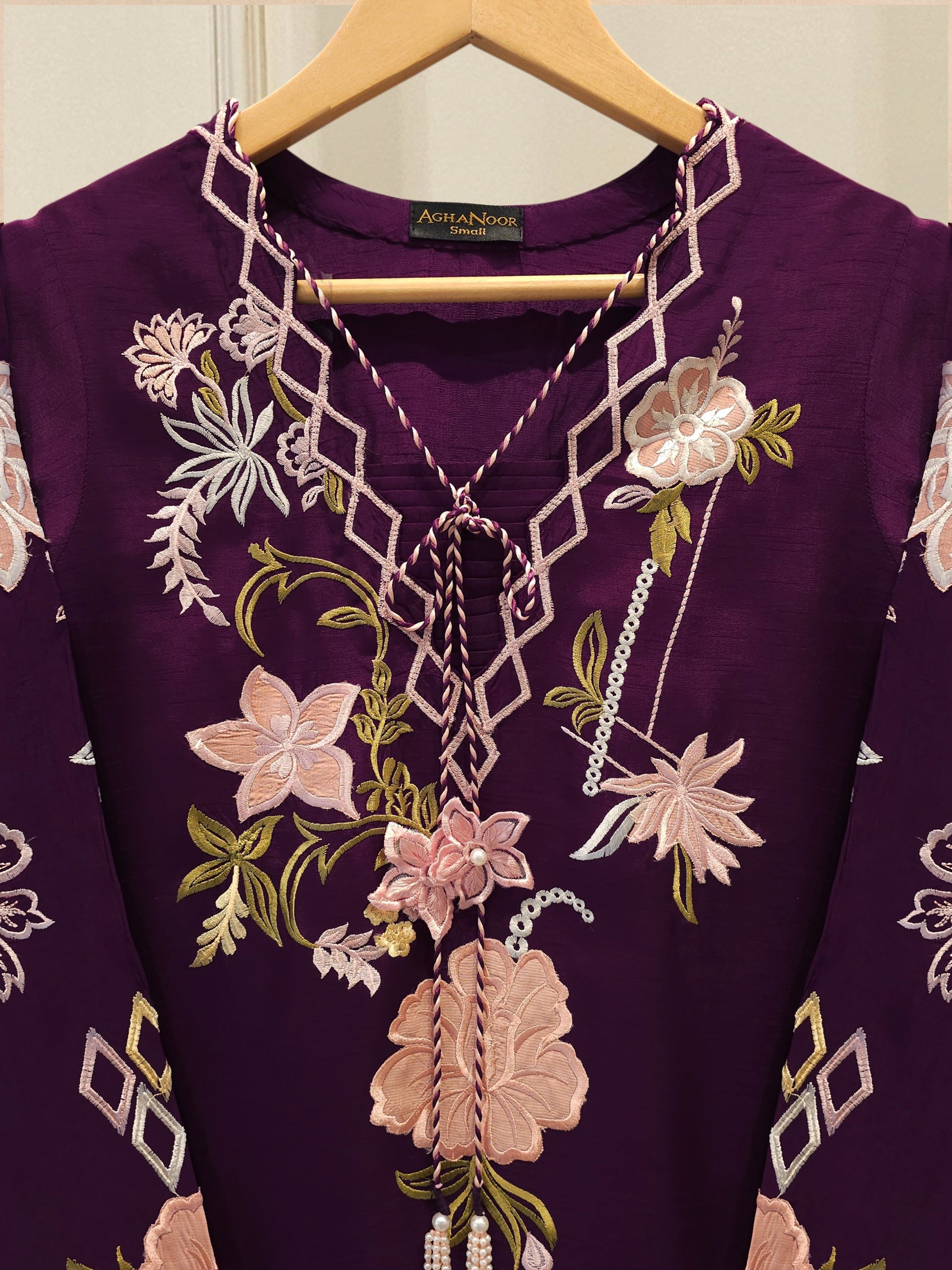 2 Piece - Pure Embroidered Korean Silk Suit S114920 Secondary image