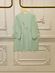 3 Piece- Pure  Shisha Silk Embroidered Suit S114923