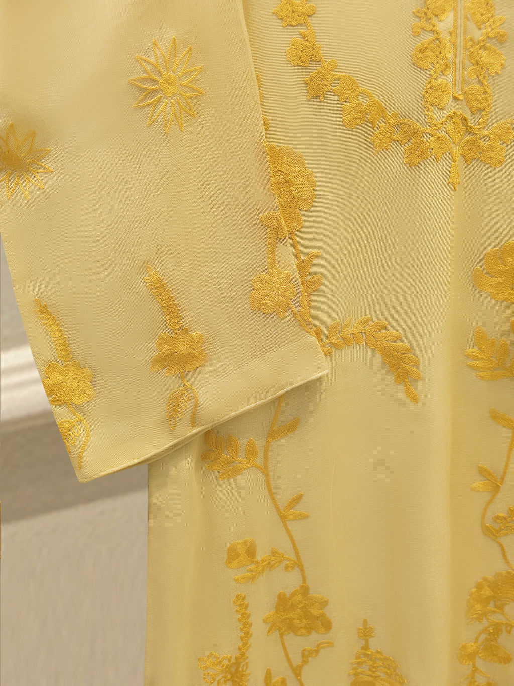 3 Piece - Pure Embroidered Cotton Net Suit S114819