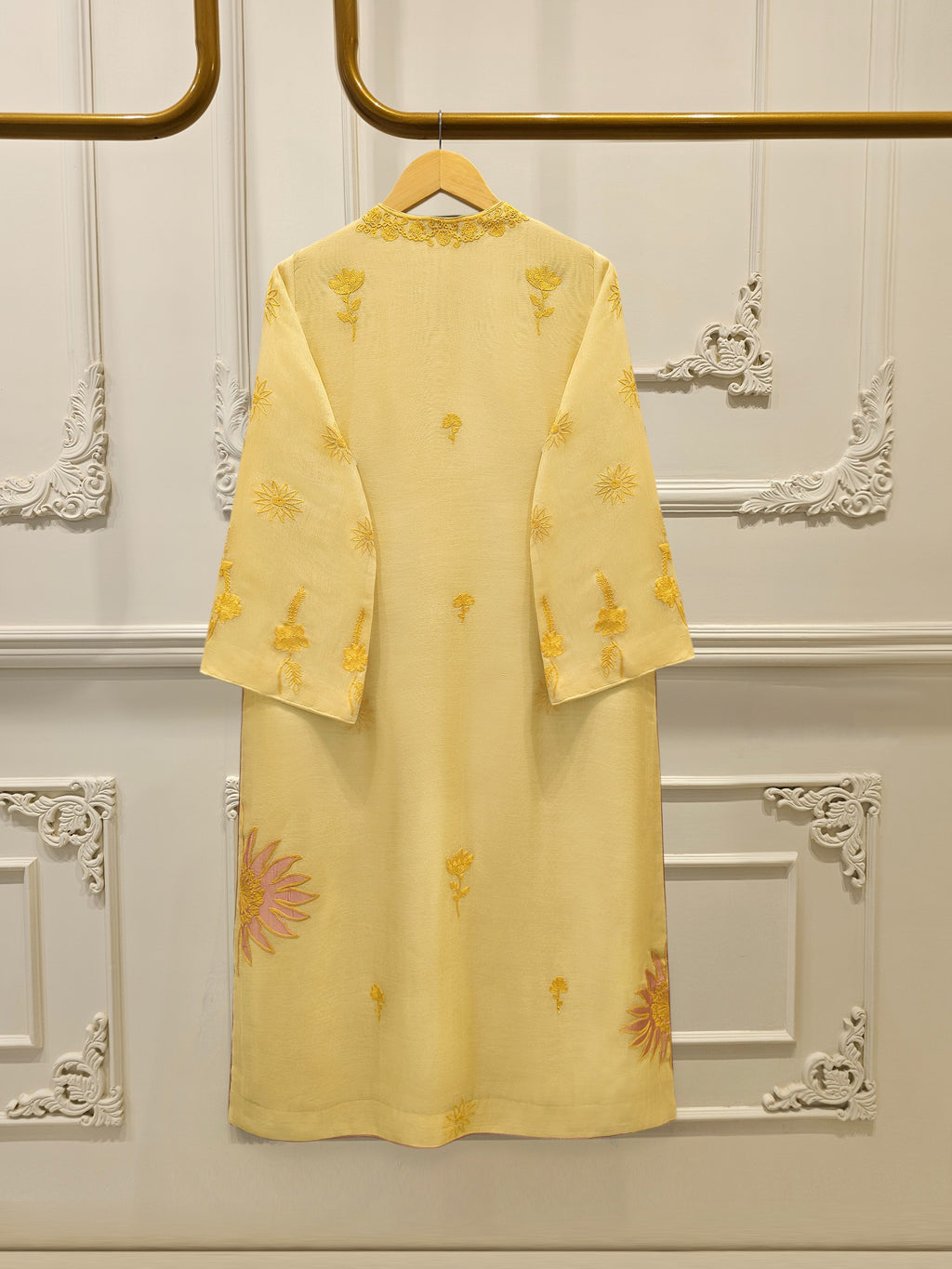 3 Piece - Pure Embroidered Cotton Net Suit S114819