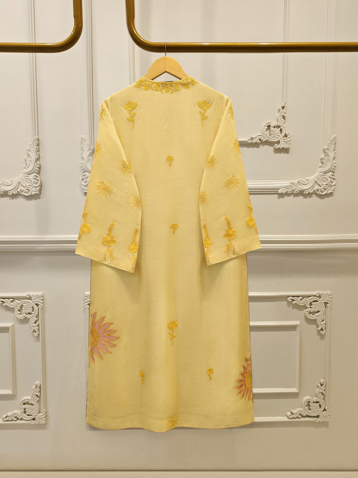 3 Piece - Pure Embroidered Cotton Net Suit S114819