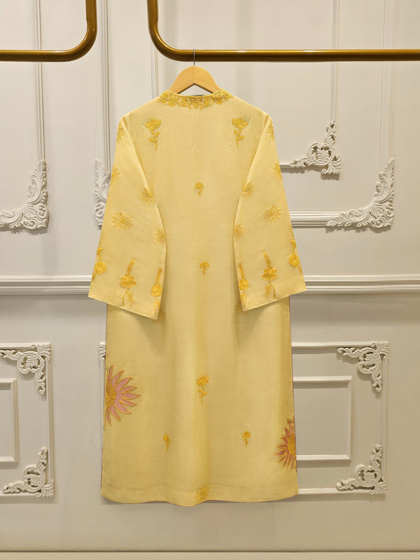 3 Piece - Pure Embroidered Cotton Net Suit S114819