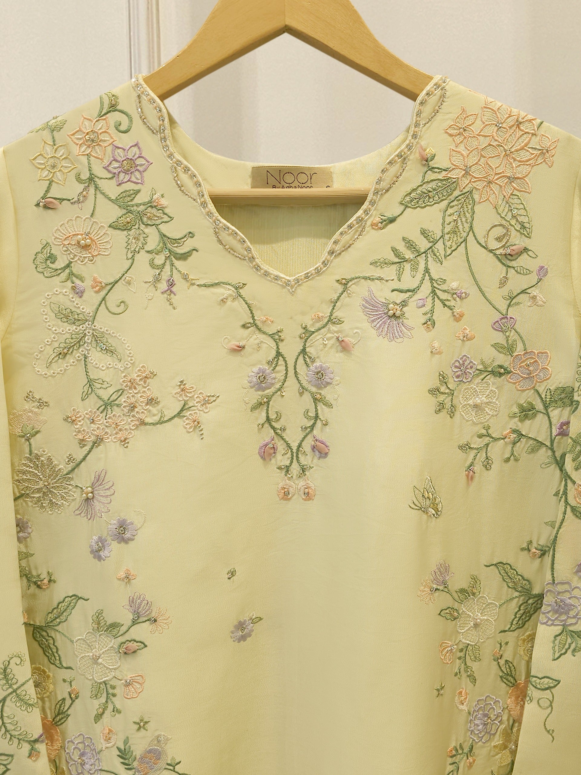 2 Piece - Embroidered Sheesha Silk suit WS00388 Secondary image