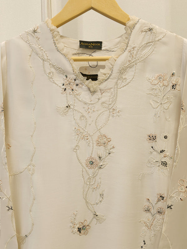 2 Piece- Pure Sheesha Silk Embroidered Suit S114985