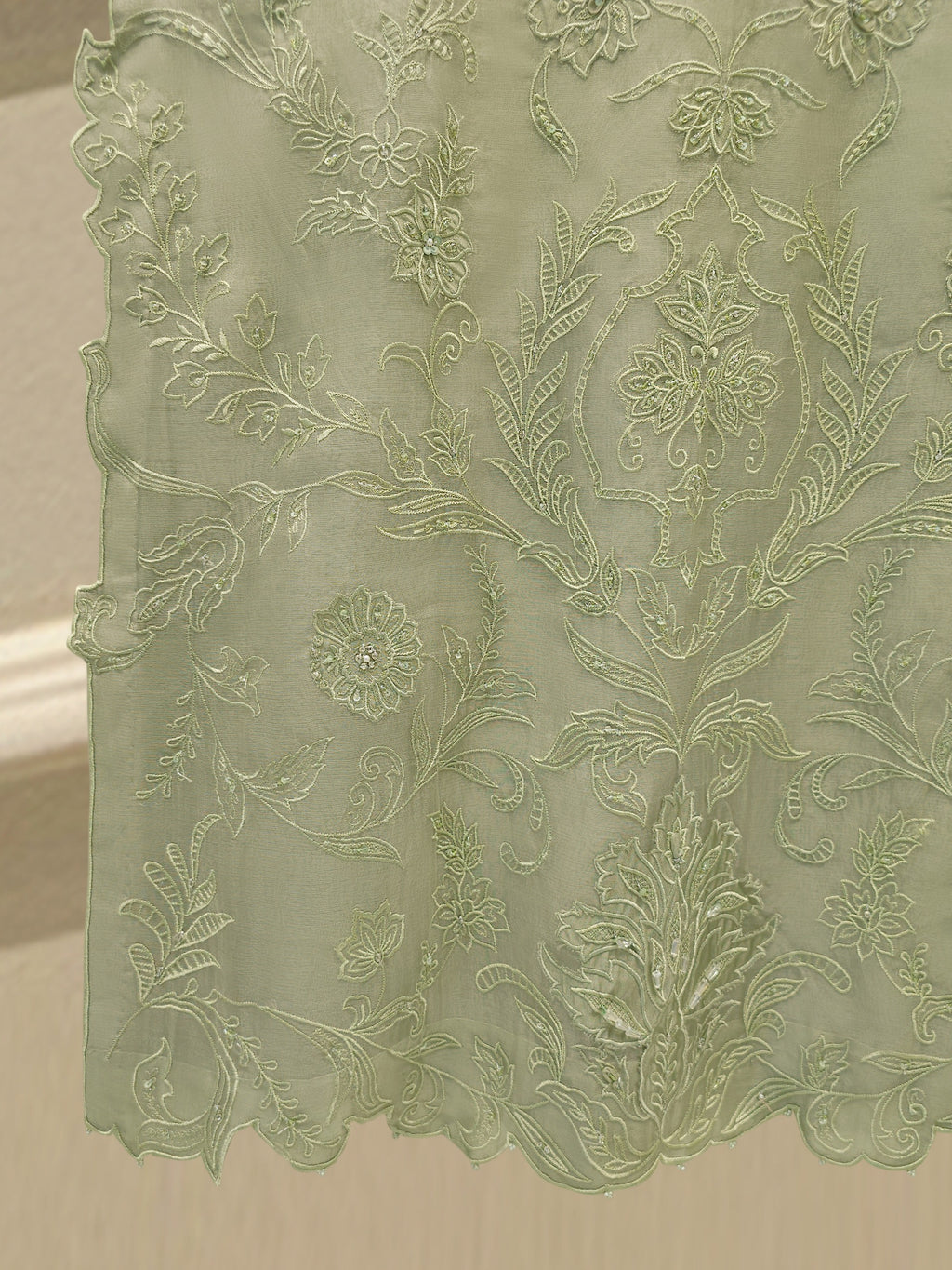 2 Piece - Pure Organza Embroidered Suit S115016