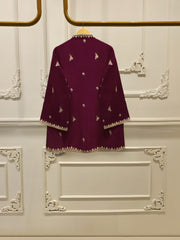 3 Piece- Pure  Shisha Silk Embroidered Suit S115008
