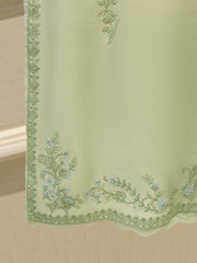 3 Piece- Pure  Shisha Silk Embroidered Suit S115038