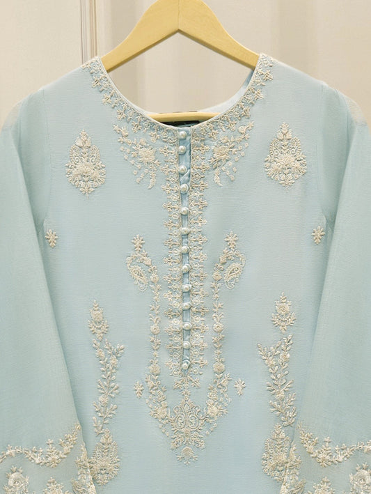Pure Embroidered Cotton Net Shirt S114974