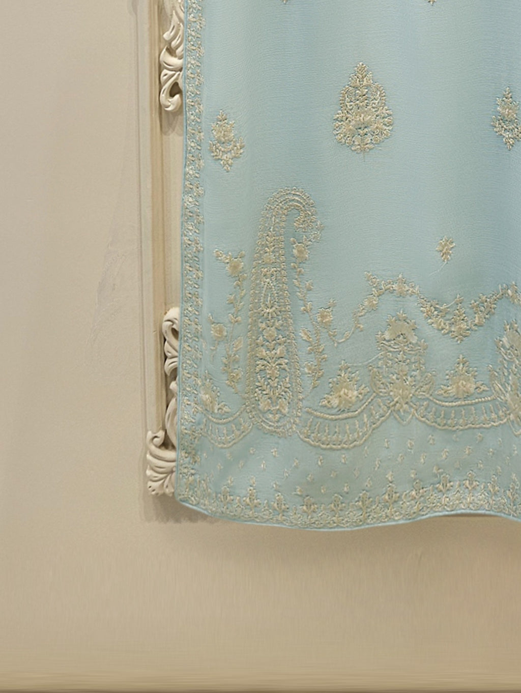 Pure Embroidered Cotton Net Shirt S114974