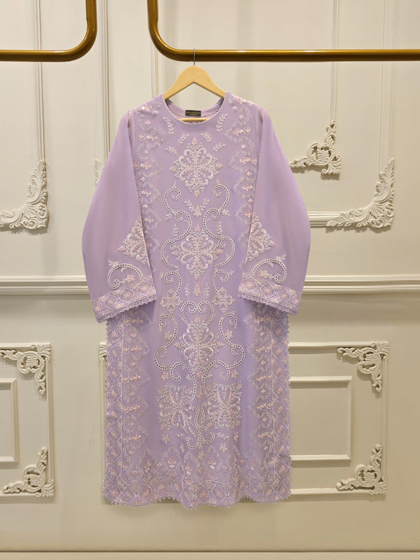 2 Piece - Pure Embroidered Cotton Net Suit S114117