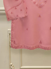 2 Piece - Pure Embroidered Cotton Net Suit S113103