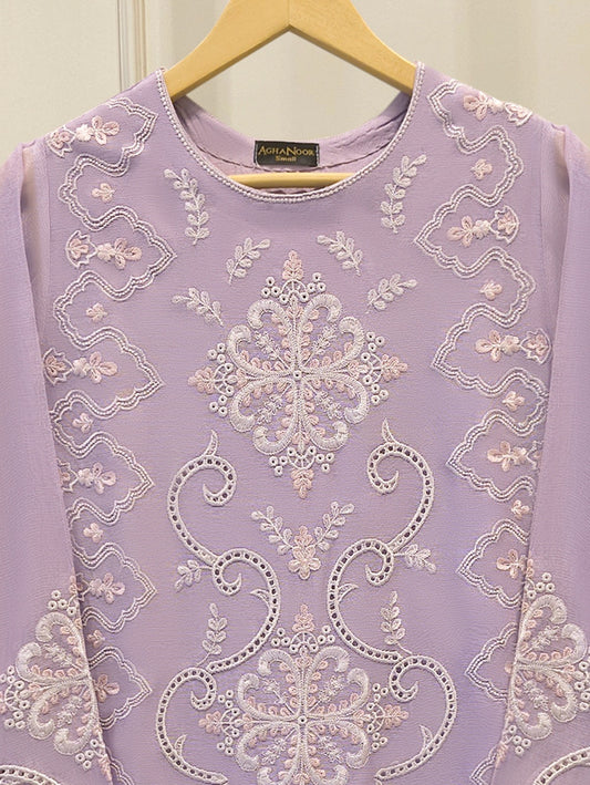 2 Piece - Pure Embroidered Cotton Net Suit S114117