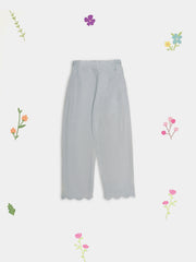 (Kids) 3 Piece -Embroidered  Pure Cotton Net Suit KD-076