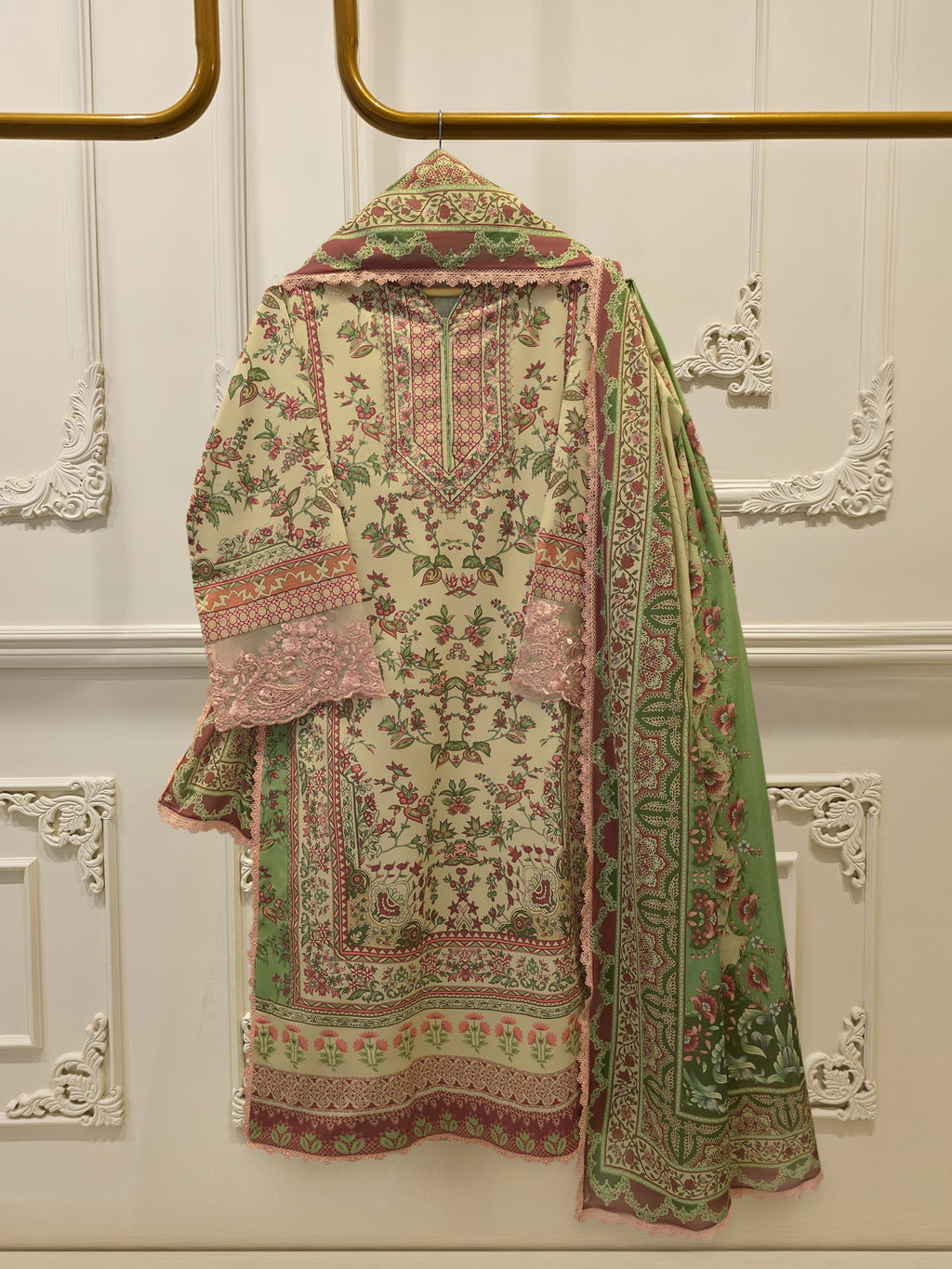 2 Piece -Digital Printed Cambric Suit S115079