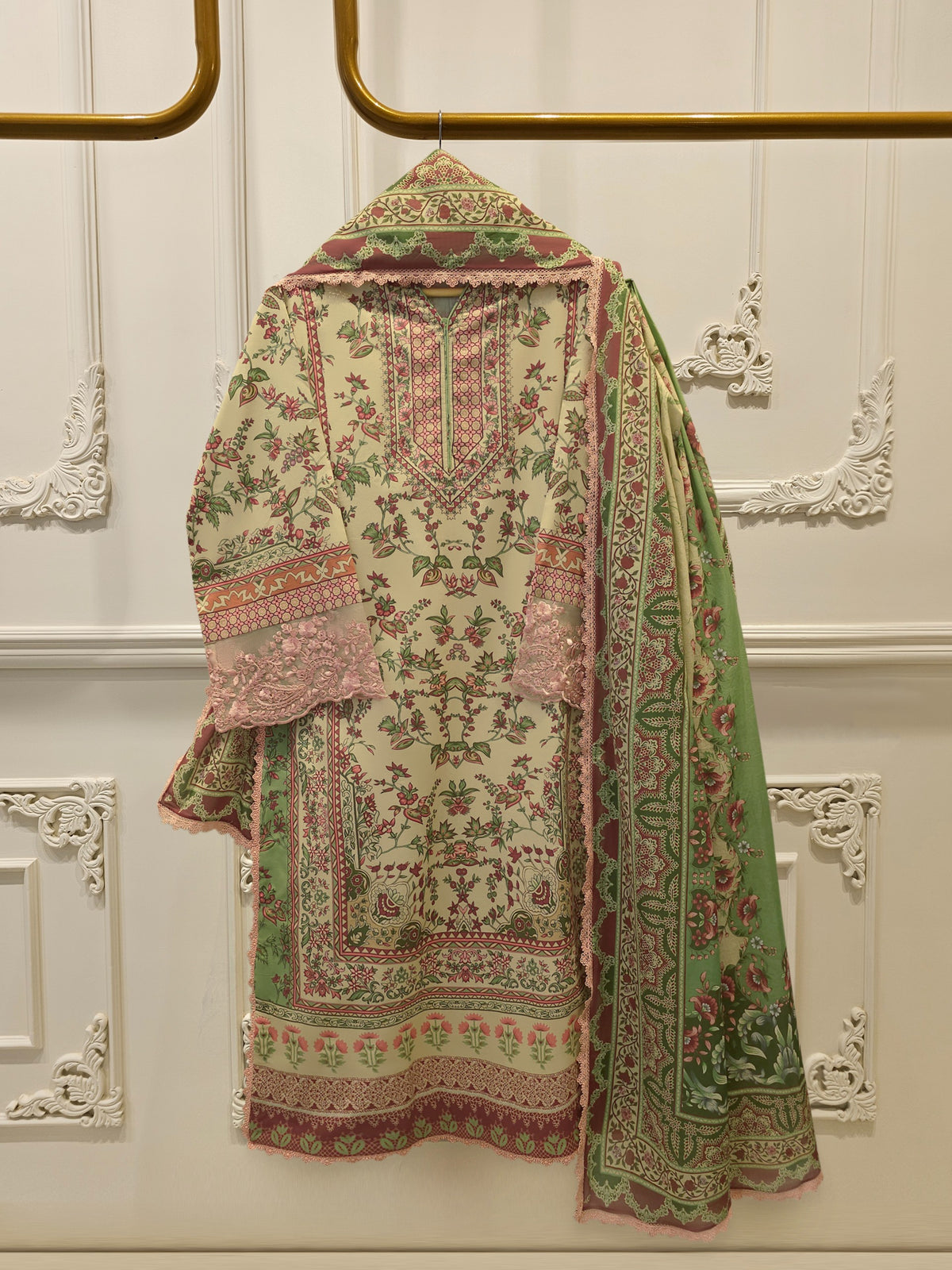 2 Piece -Digital Printed Cambric Suit S115079