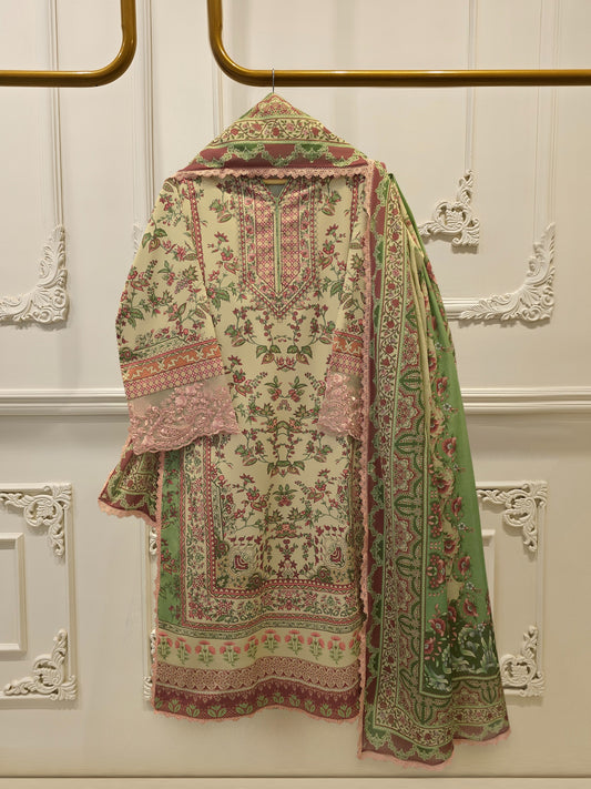 2 Piece -Digital Printed Cambric Suit S115079