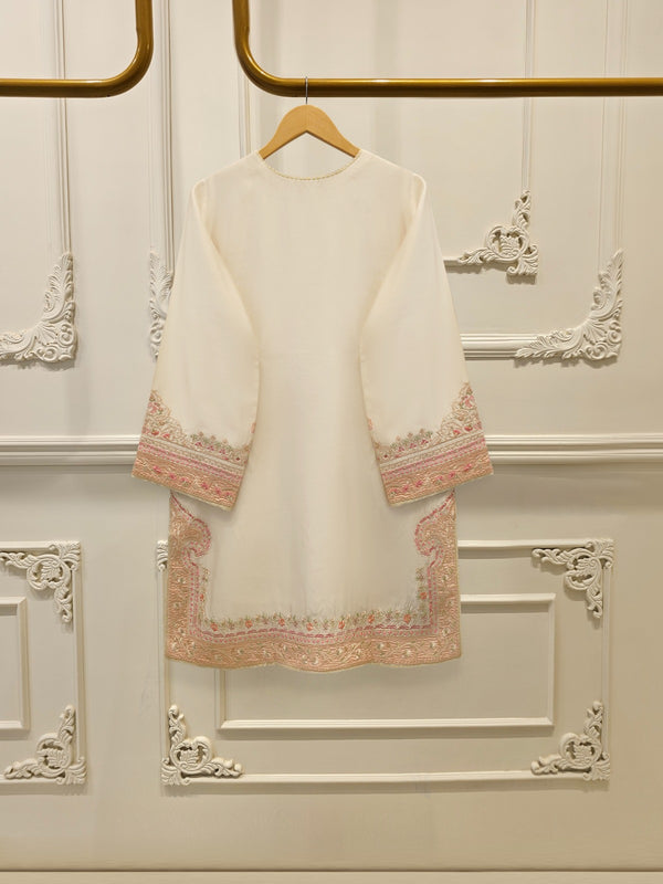 3 Piece- Pure  Sheesha Silk Embroidered Suit S115086
