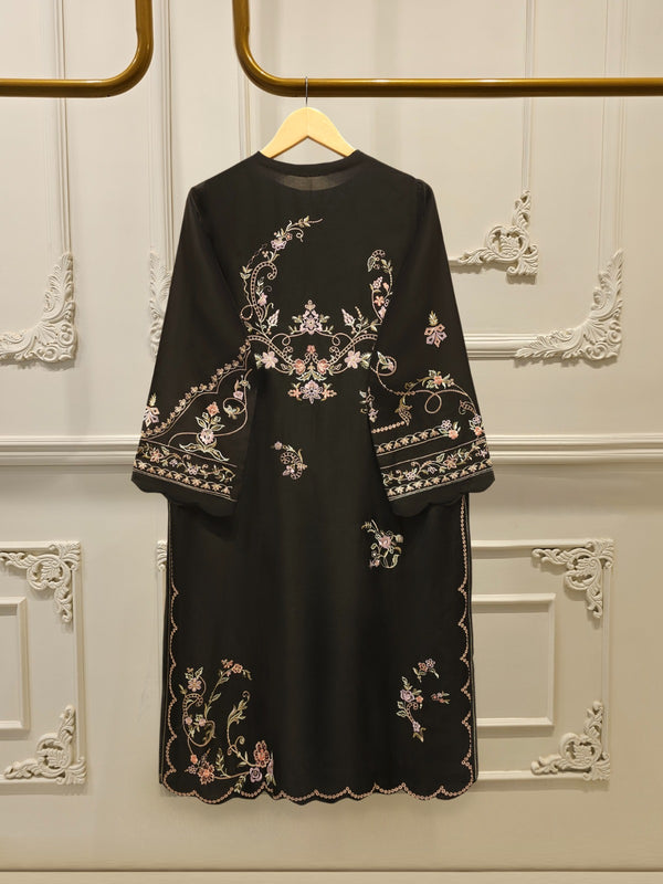 3 Piece- Pure  Sheesha Silk Embroidered Suit S115087