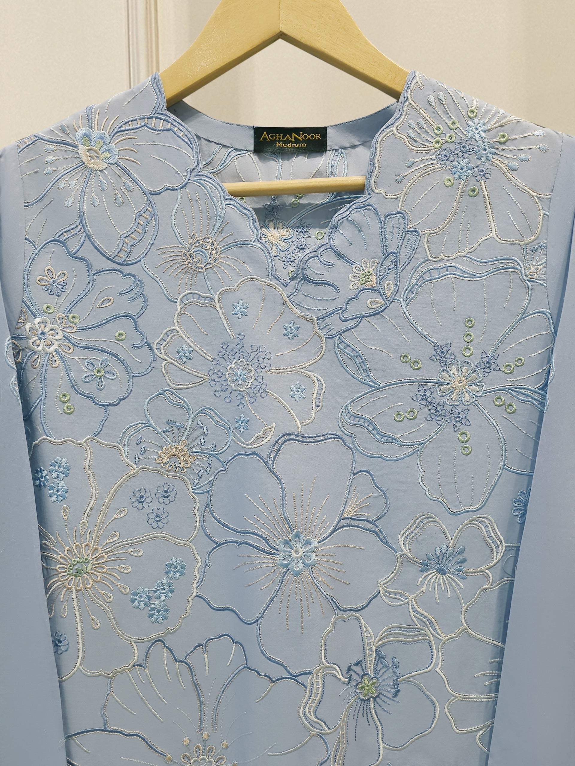 2 Piece - Embroidered Cambric Suit S115106 Secondary image