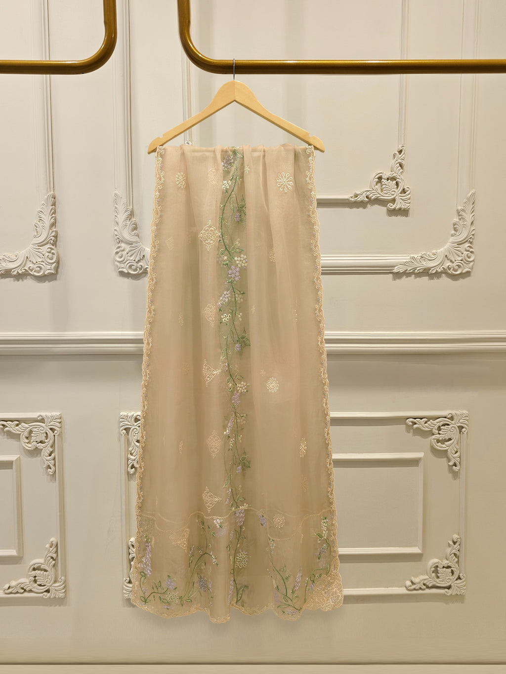 3 Piece - Embroidered Khadi Silk Suit WS00395