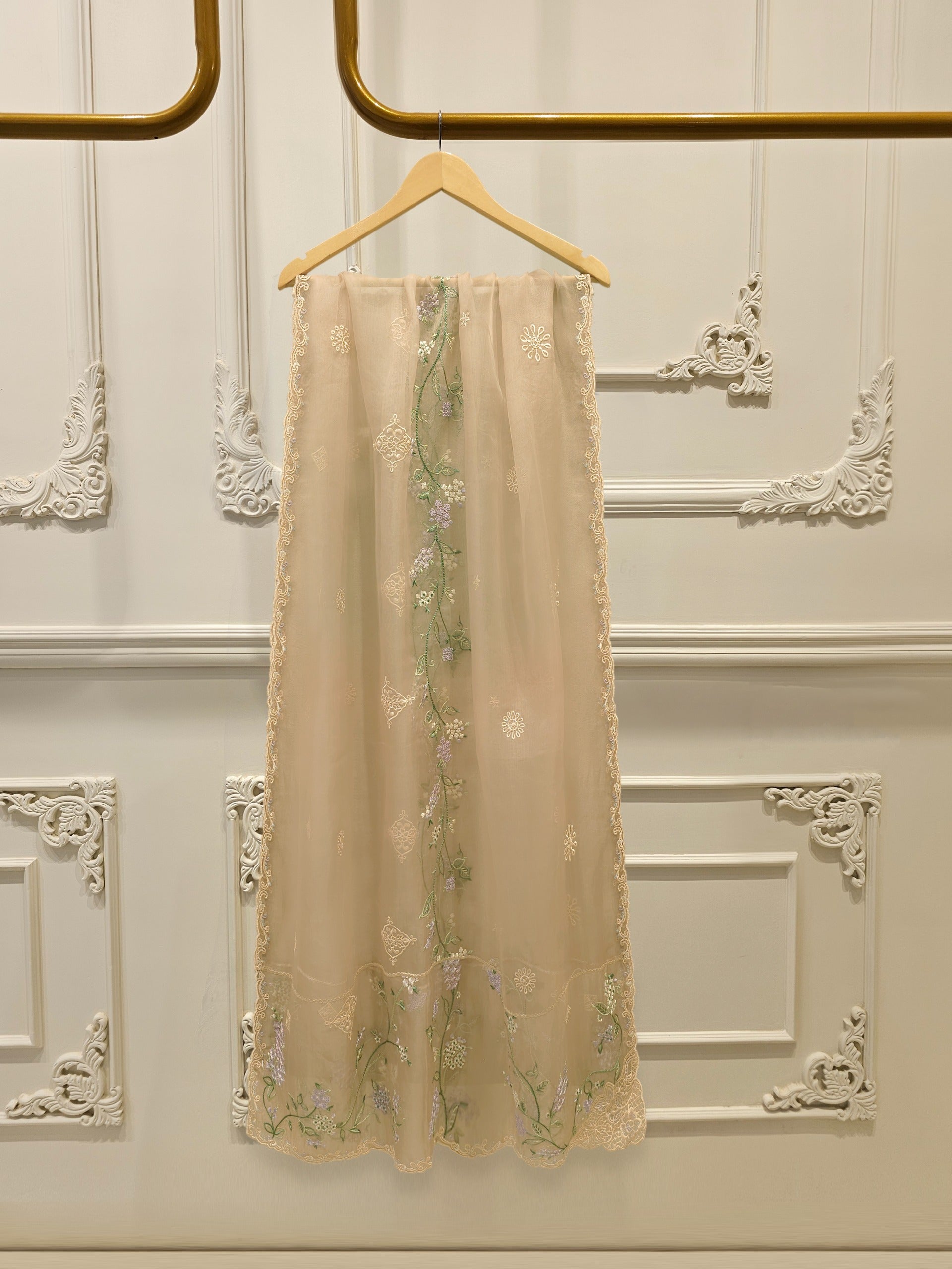 3 Piece - Embroidered Khadi Silk Suit WS00395