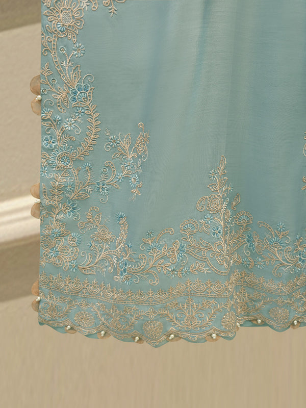 3 Piece - Pure Khaddi Silk Embroidered  Suit S115136