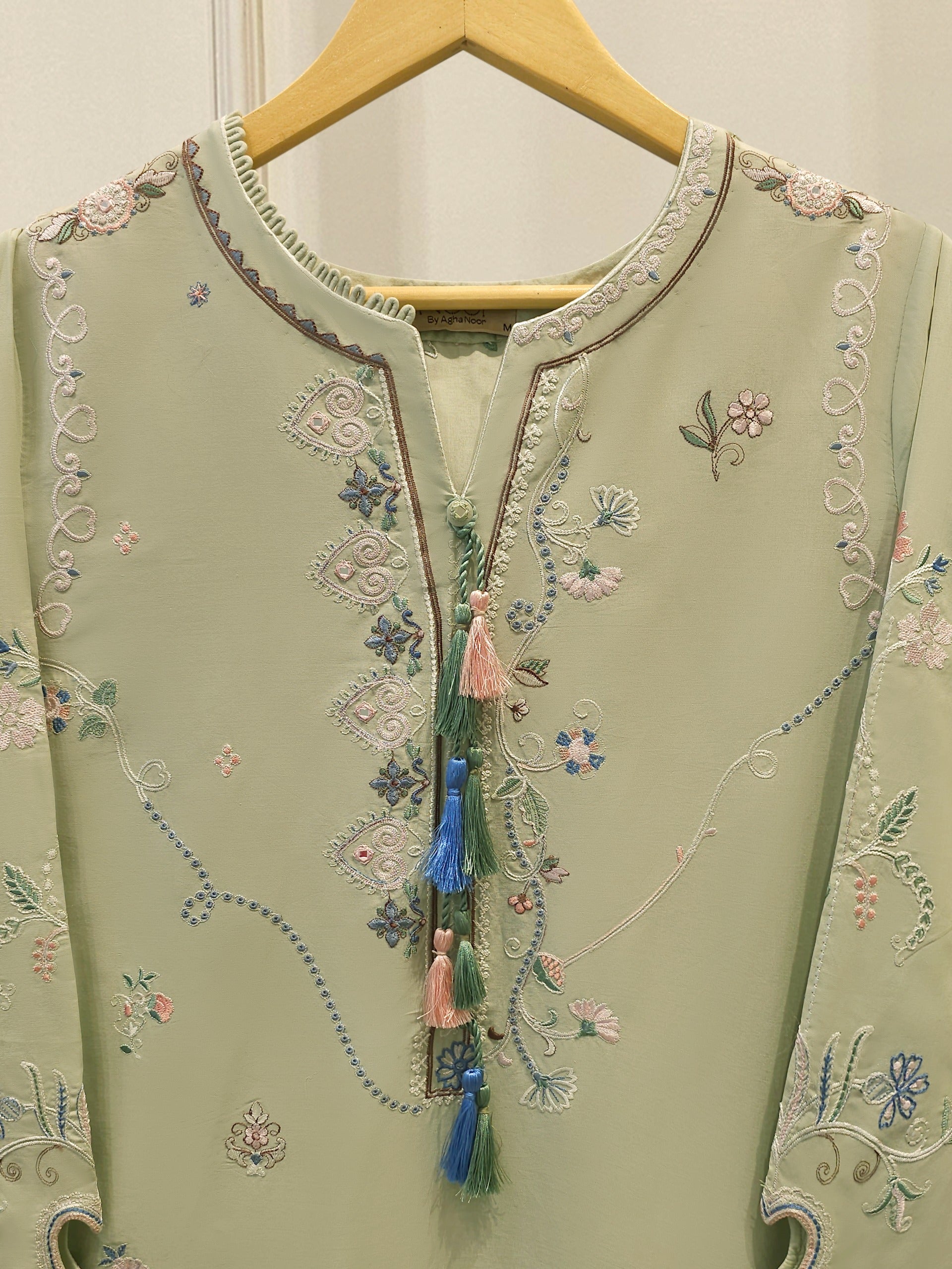 2 Piece - Embroidered Cambric Suit WS00399 Secondary image