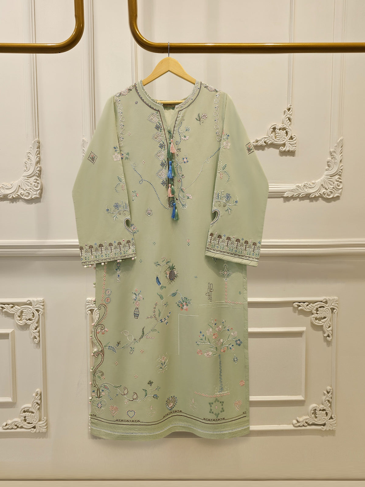 2 Piece - Embroidered Cambric Suit WS00399 Main image