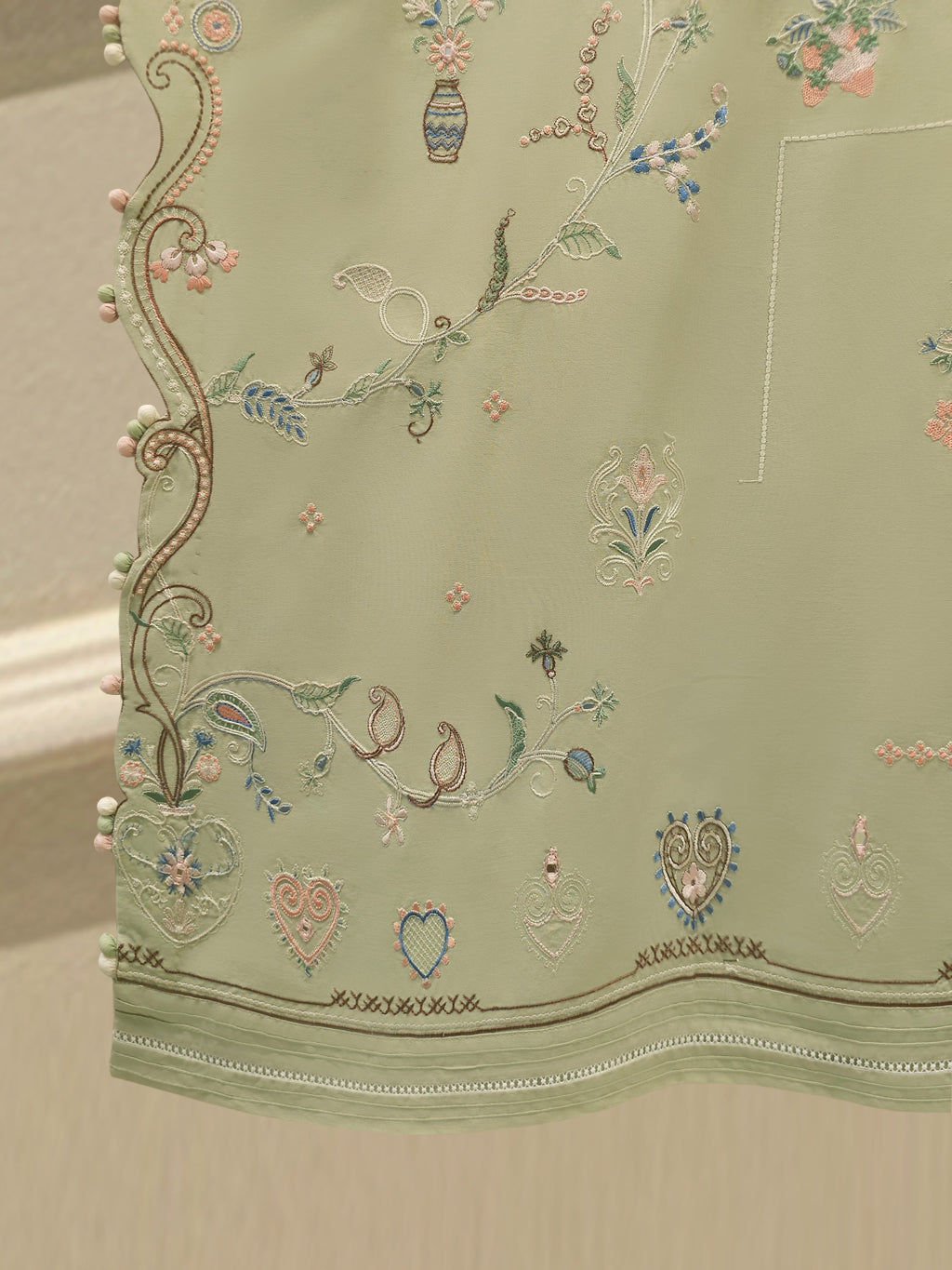 2 Piece - Embroidered Cambric Suit WS00399