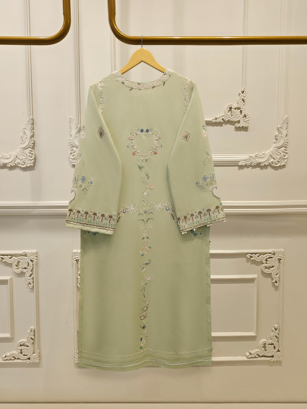 2 Piece - Embroidered Cambric Suit WS00399