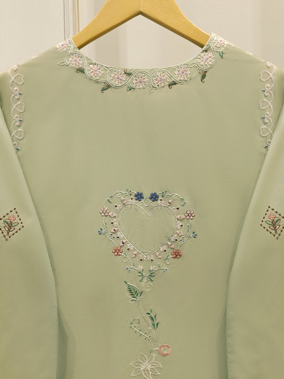 2 Piece - Embroidered Cambric Suit WS00399